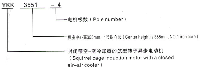 YKK系列(H355-1000)高压ZZJ-812三相异步电机西安泰富西玛电机型号说明